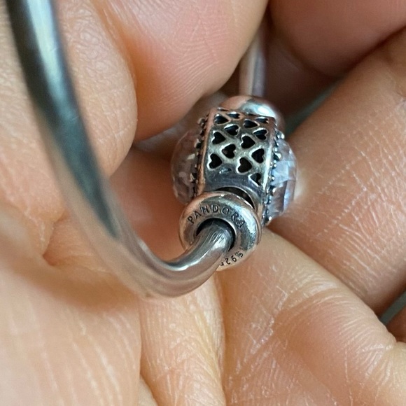 Authentic Pandora Bracelet Bangle Charm & Stoppers - Picture 5 of 13